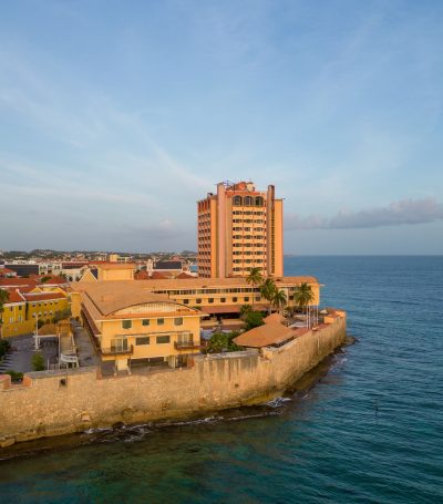 Beautiful aerial view of Willemstad Curacao